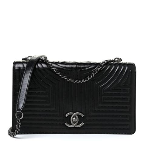 CHANEL Glazed Calfskin Quilted Medium Korean Garden Flap 